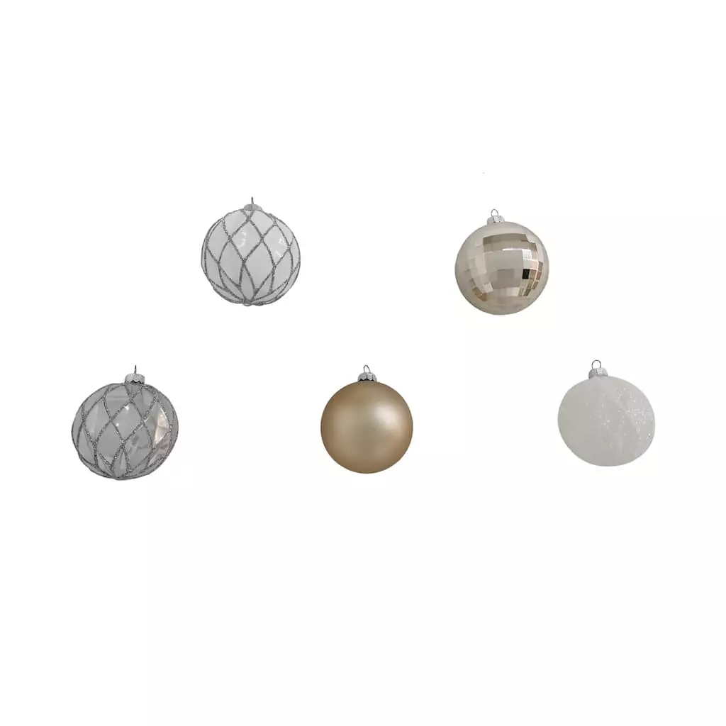 Top 10 ๐ฅ Assorted Silver & White Plastic Round Ornaments by Ashland® โ 6 Top 10 ๐ฅ Assorted Silver & White Plastic Round Ornaments by Ashland® โ - Image 4