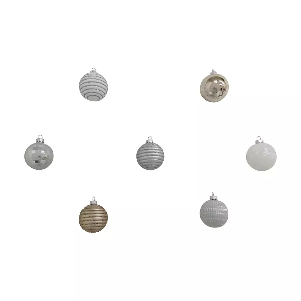 Top 10 ๐ฅ Assorted Silver & White Plastic Round Ornaments by Ashland® โ 8 Top 10 ๐ฅ Assorted Silver & White Plastic Round Ornaments by Ashland® โ - Image 6