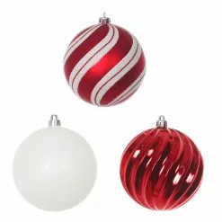 Budget ⭐ 18ct. 4" Red & White Shatterproof Ball Ornaments by Ashland® ⌛ -Ashland Online Store 10672895 2