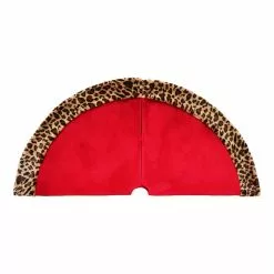 Promo ❤️ 48" Red Tree 🔔 Skirt with Leopard Trim by Ashland® ✨ -Ashland Online Store 10672932 3