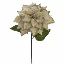 Promo 🔔 Light Gold Glitter Poinsettia Stem by Ashland® 😍 -Ashland Online Store 10673369 2