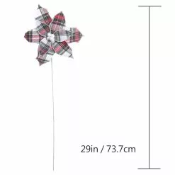 Coupon ✔️ Red, Green, & White Plaid Poinsettia Stem by Ashland® ⌛ -Ashland Online Store 10673374 3