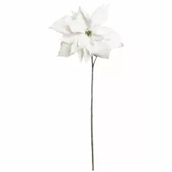 Outlet ✔️ White Velvet Poinsettia Stem by Ashland® 🛒