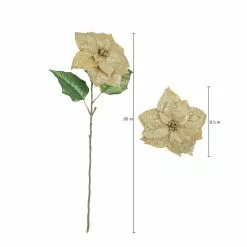 New 😍 Glitter Gold Poinsettia Stem by Ashland® ✨ -Ashland Online Store 10673443 3