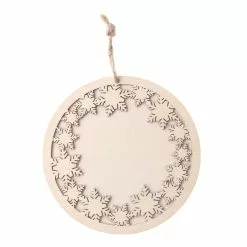 Best Pirce ❤️ 4" DIY Unfinished Wood Snowflake Round Ornament by Michaels 😀