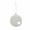 Discount ⌛ 4" DIY Unfinished Ceramic Round Heart Ornament by Michaels 🌟 -Ashland Online Store 10674633 1