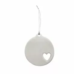 Discount ⌛ 4" DIY Unfinished Ceramic Round Heart Ornament by Michaels 🌟