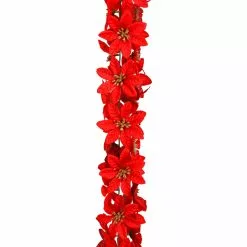 Deals ⌛ 6ft. Red Satin Poinsettia Chain Garland by Ashland® 🥰