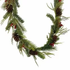 Wholesale ✔️ 6ft. Mixed Pine & Red Berry Garland by Ashland® ✨