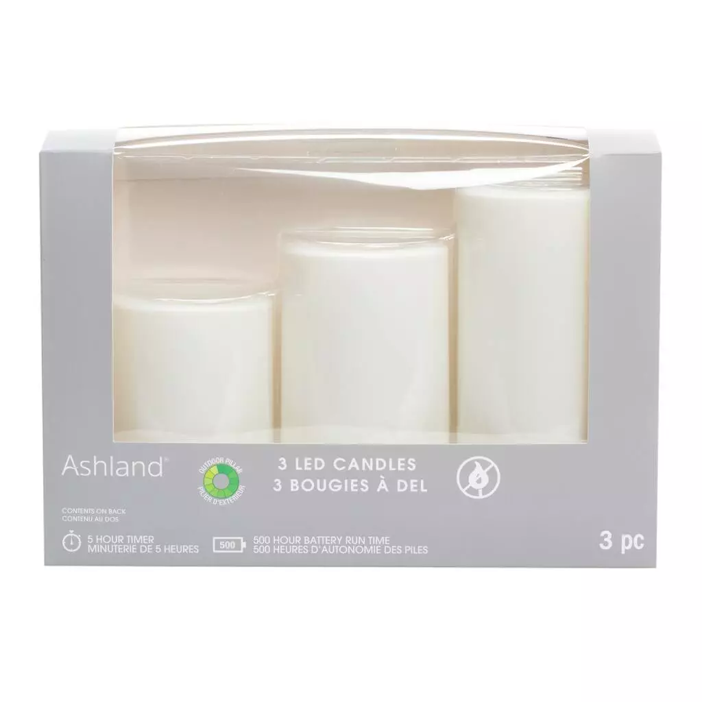 Top 10 ✔️ White 3-Pack LED Pillar Candles by Ashland® ❤️ 8 Top 10 ✔️ White 3-Pack LED Pillar Candles by Ashland® ❤️ - Image 6