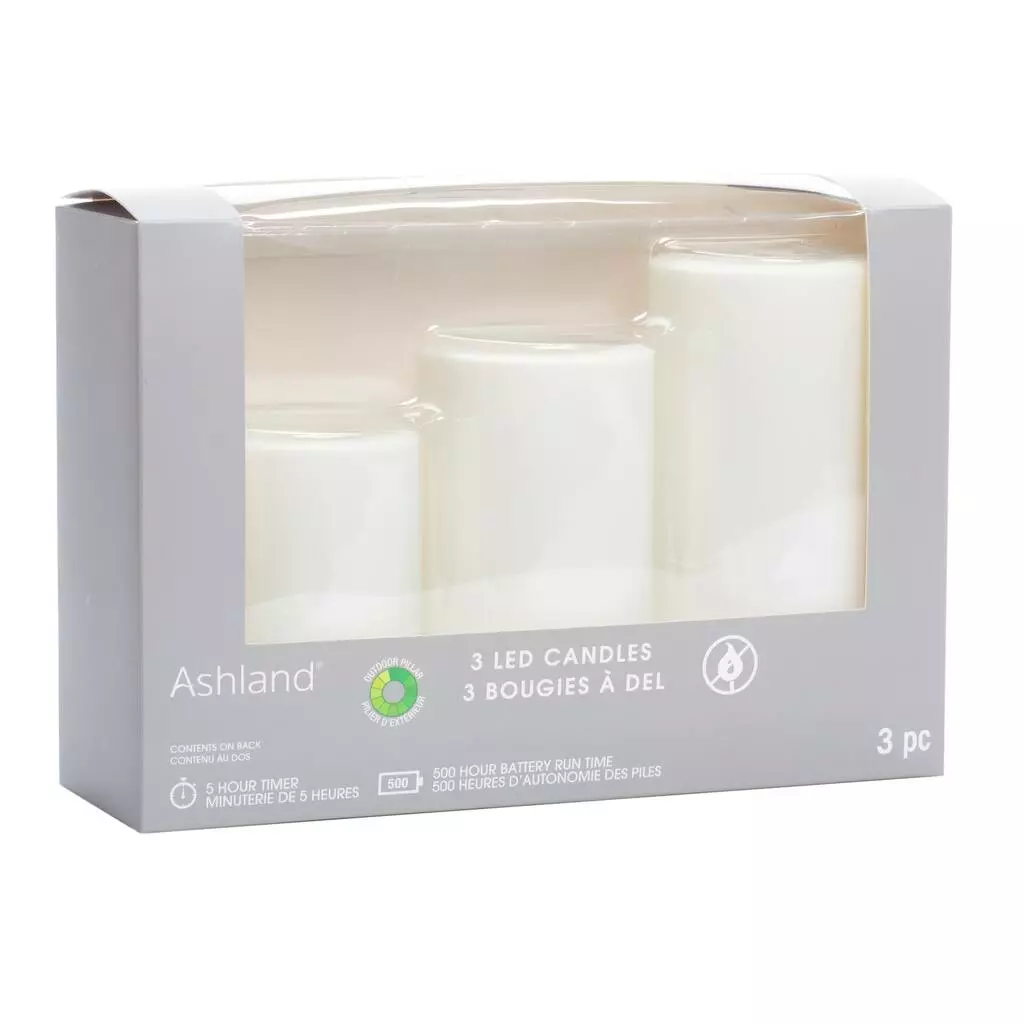 Top 10 ✔️ White 3-Pack LED Pillar Candles by Ashland® ❤️ 9 Top 10 ✔️ White 3-Pack LED Pillar Candles by Ashland® ❤️ - Image 7