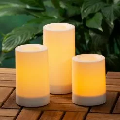 Brand new 🧨 6 Packs: 3 ct. (18 total) White LED Pillar Candles by Ashland® ⌛ -Ashland Online Store 10674909 8 1
