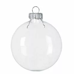 Budget ✔️ Christmas 4ct. 3" Clear Glass Disc Ornaments by Michaels ⭐