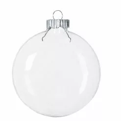Discount ⌛ Christmas 3ct. 4" Clear Glass Disc Ornaments by Michaels ⭐