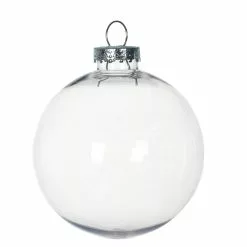 Outlet ✔️ Christmas 5" Clear Plastic Ball Ornament by Michaels 😀