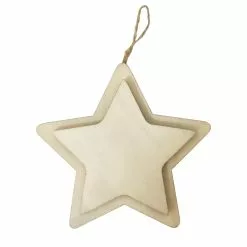 Hot Sale 🎉 4" Unfinished Wood Layered Star Ornament by Michaels 🎁
