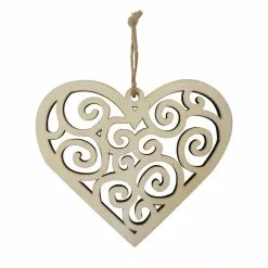 Best deal ✔️ 4.5" Unfinished Wood Heart Swirl Ornament by Michaels 🌟