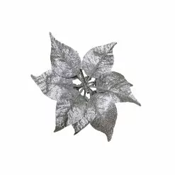 Budget ๐ Silver Glitter Poinsettia Clip by Ashland® ๐ 6 Budget ๐ Silver Glitter Poinsettia Clip by Ashland® ๐ -Ashland Online Store 10675750 2