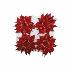 Best deal ❤️ Red Glitter Poinsettia Flowers, 4ct. by Ashland® ⭐