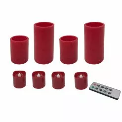 Best Pirce 😀 Mottled Red LED Pillar Candle Set by Ashland® 🔔
