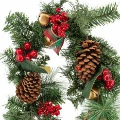 Best Sale โค๏ธ 6ft. Pine, Jingle Bell & Red Berry Garland with Plaid Bows by Ashland® ๐งจ