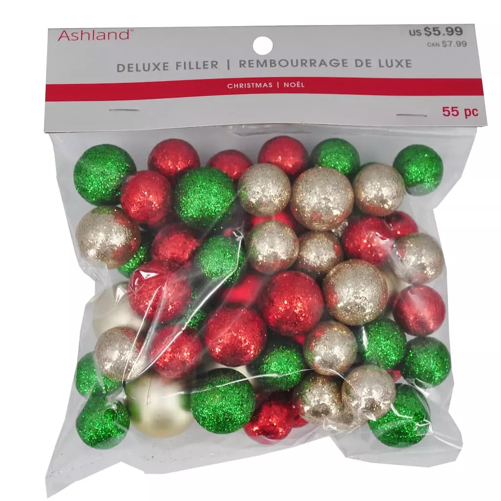 New โญ Glittery Red, Green & Gold Decorative Ball Filler by Ashland® ๐ 4 New โญ Glittery Red, Green & Gold Decorative Ball Filler by Ashland® ๐ - Image 2