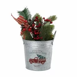 New 😉 7.6" Holiday Truck Metal Bucket with Handles by Ashland® 😍 -Ashland Online Store 10676688 2