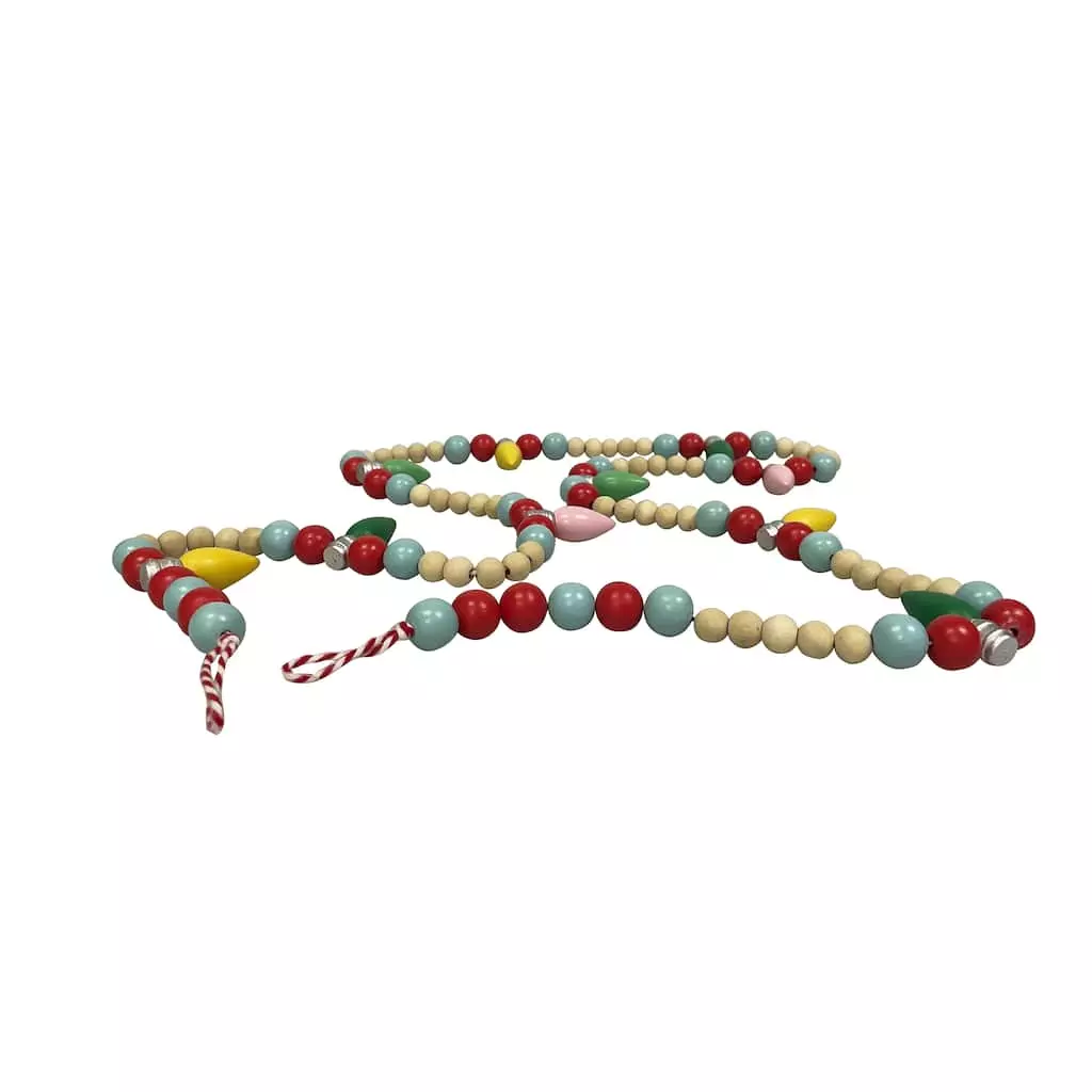 Outlet ๐ 6ft. Wood Light Bulb & Bead Garland by Ashland® ๐ฅ 4 Outlet ๐ 6ft. Wood Light Bulb & Bead Garland by Ashland® ๐ฅ - Image 2