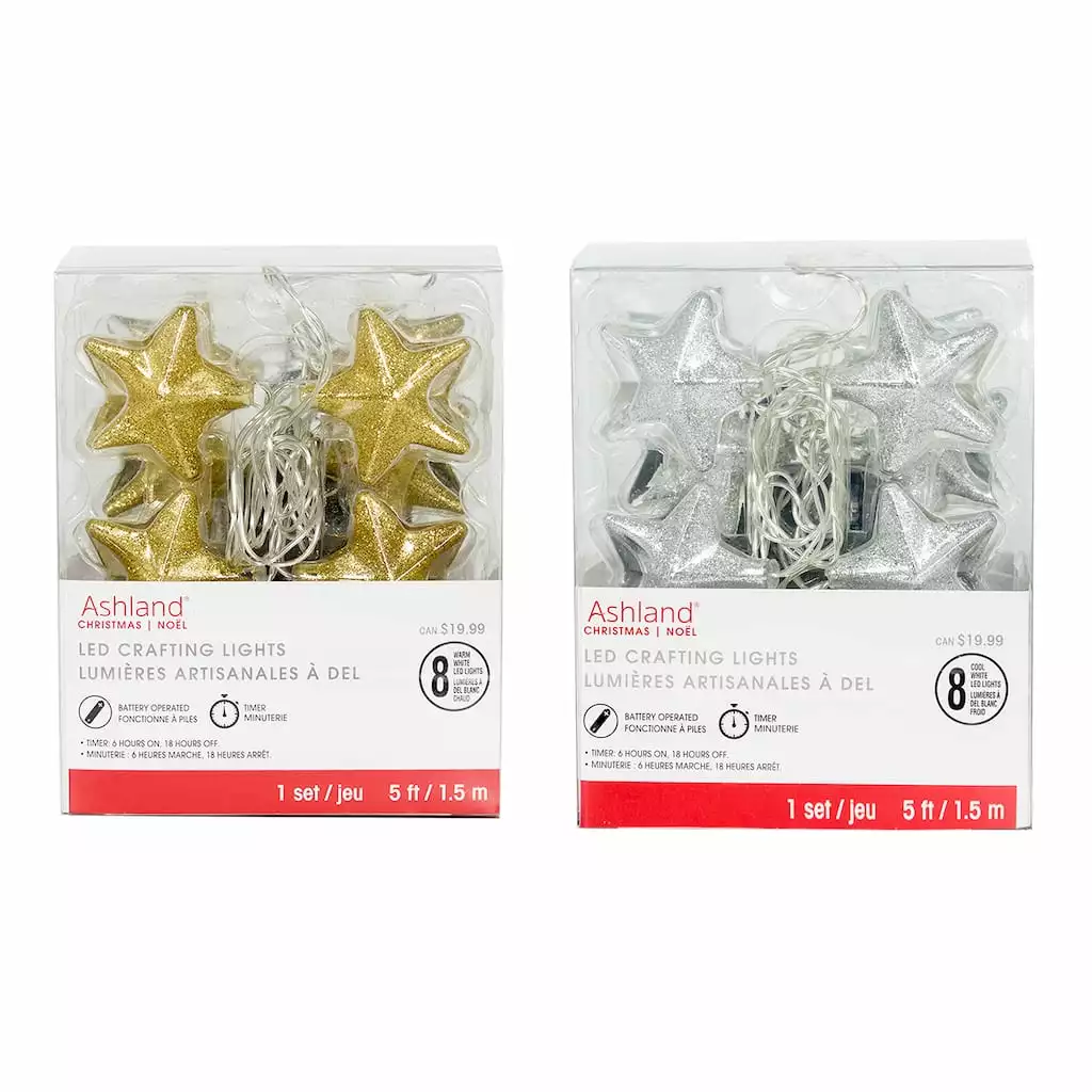 Cheap ๐ Assorted 8ct. Glitter Star LED Crafting Lights by Ashland® โ๏ธ 3 Cheap ๐ Assorted 8ct. Glitter Star LED Crafting Lights by Ashland® โ๏ธ