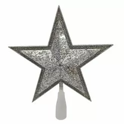 Buy ⭐ 11" Silver LED Star Tree Topper by Ashland® ❤️
