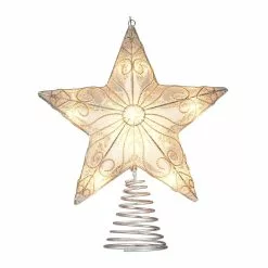 Budget ๐ฅฐ 11" Silver Filigree LED Star Tree Topper by Ashland® ๐