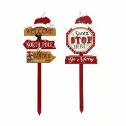 Wholesale โญ Assorted 36" Directional Santa Hat Yard Stake by Ashland® โจ