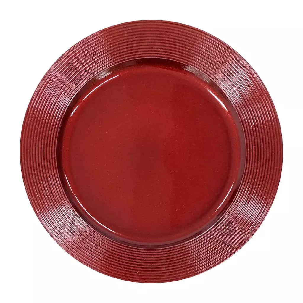 Buy ⌛ Red Glitter Beaded Charger Plate by Ashland® 💯 3 Buy ⌛ Red Glitter Beaded Charger Plate by Ashland® 💯