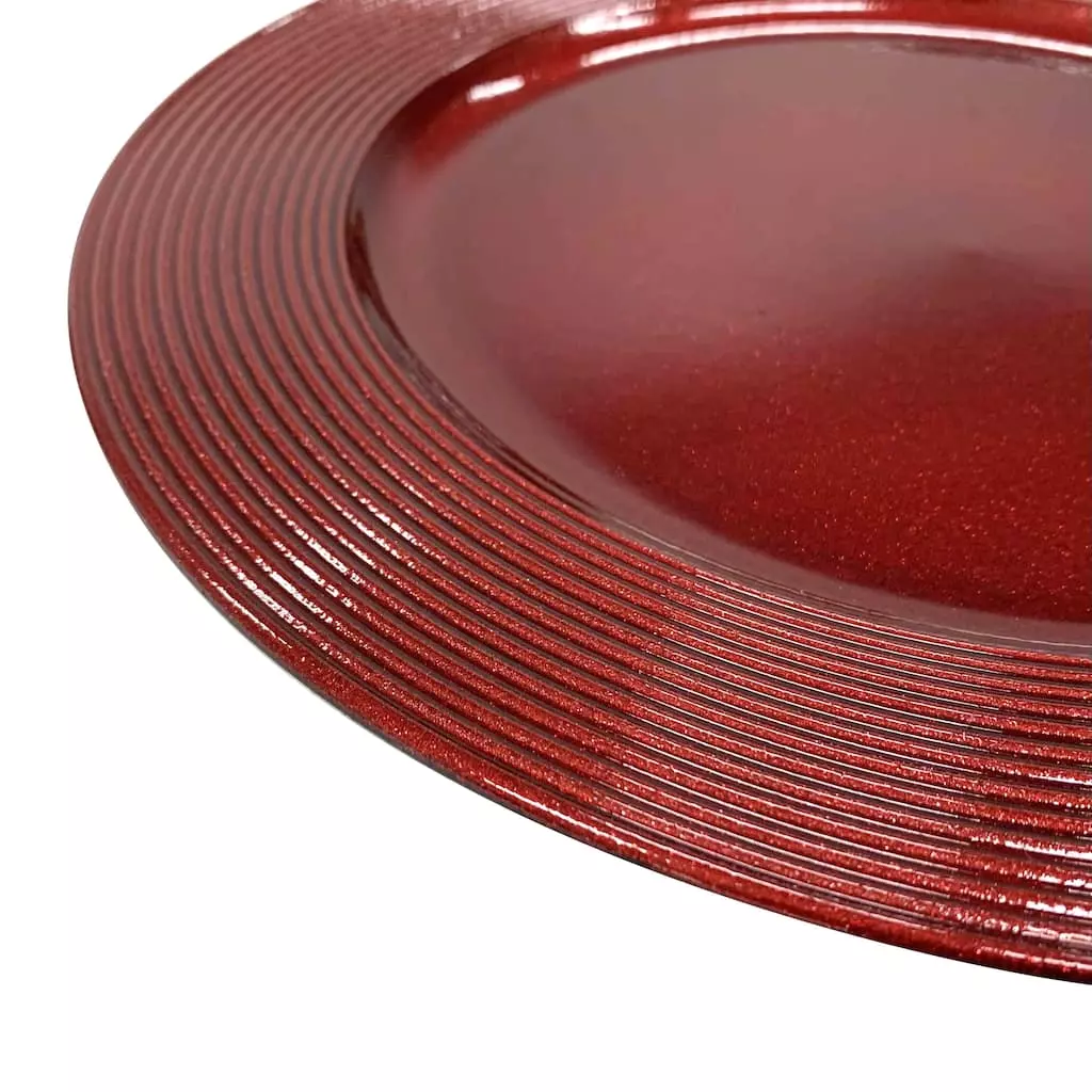 Buy ⌛ Red Glitter Beaded Charger Plate by Ashland® 💯 4 Buy ⌛ Red Glitter Beaded Charger Plate by Ashland® 💯 - Image 2