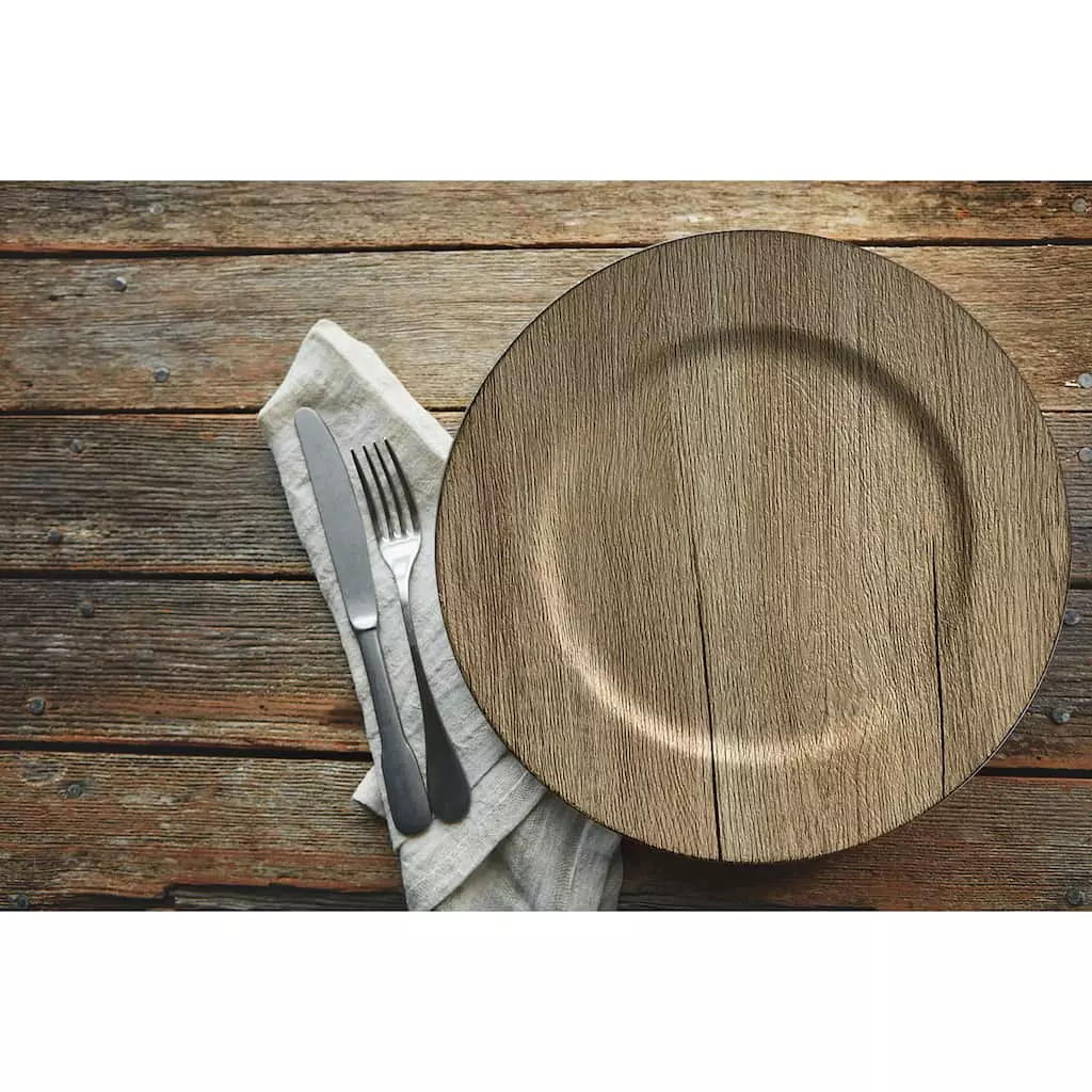 Cheapest ๐ 13" Gray Woodgrain Charger by Ashland® โค๏ธ 4 Cheapest ๐ 13" Gray Woodgrain Charger by Ashland® โค๏ธ - Image 2