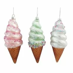 Best Pirce ✔️ Assorted 6.5" Glass Ice Cream Ornament by Ashland® 🤩 Christmas ✔️