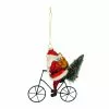 Best Pirce ⭐ 4.7'' Santa with Bicycle Glass Christmas Ornament by Ashland® 😉