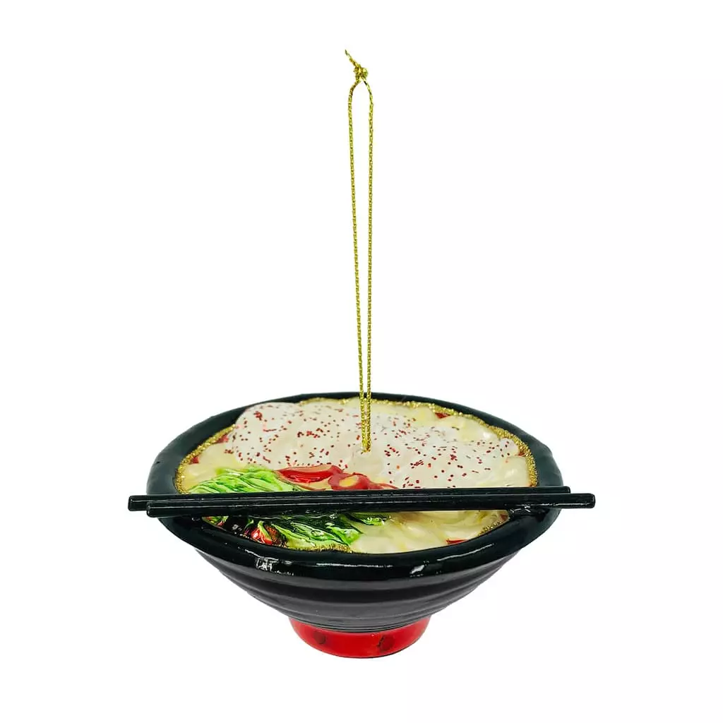 Brand new ๐ 3.5'' Ramen Glass Christmas Ornament by Ashland® โจ 3 Brand new ๐ 3.5'' Ramen Glass Christmas Ornament by Ashland® โจ