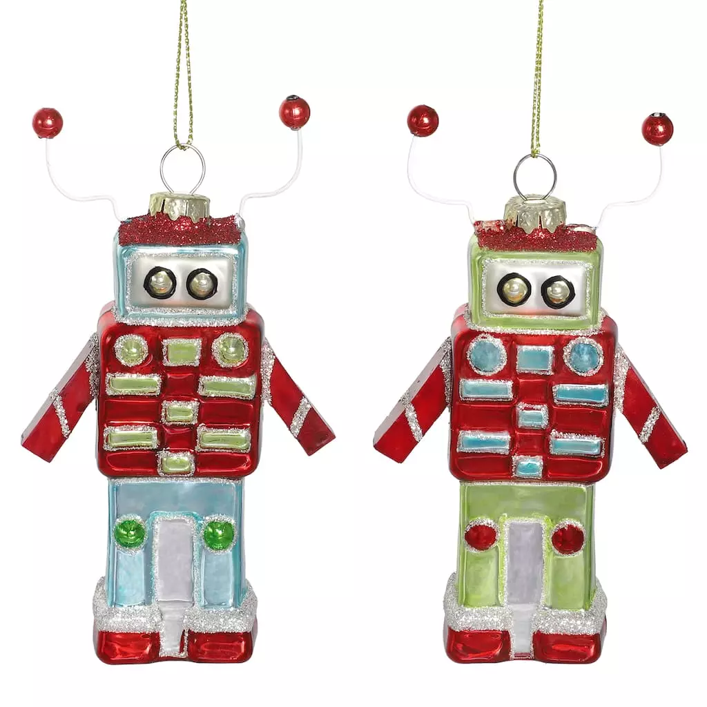 Promo ๐ Assorted Glass Robot Ornament by Ashland® Christmas ๐ฅ 3 Promo ๐ Assorted Glass Robot Ornament by Ashland® Christmas ๐ฅ