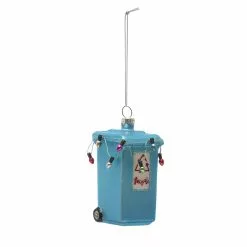 Wholesale 🛒 4" Blue Glass Trash Can Ornament by Ashland® ❤️