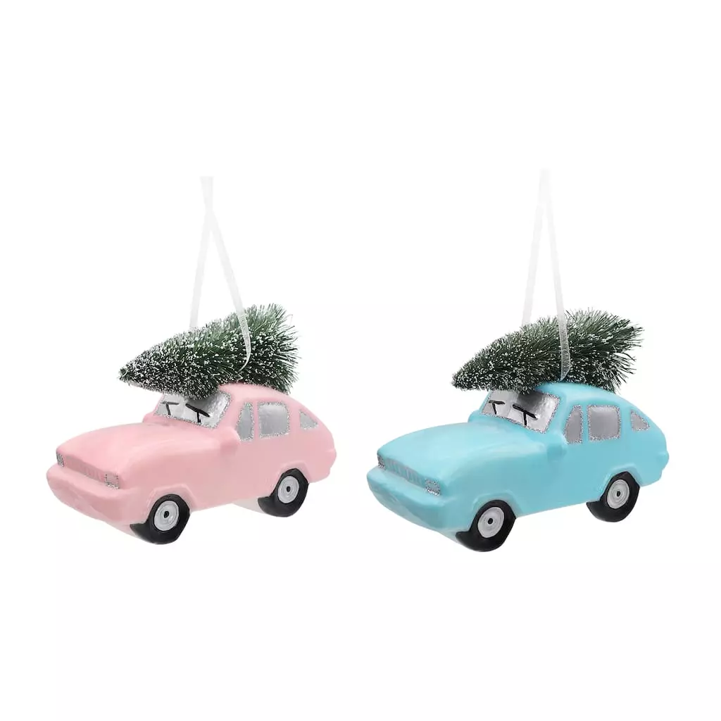 Cheap ๐ Assorted Glass Car with Tree Ornament by Ashland® Christmas ๐ 3 Cheap ๐ Assorted Glass Car with Tree Ornament by Ashland® Christmas ๐