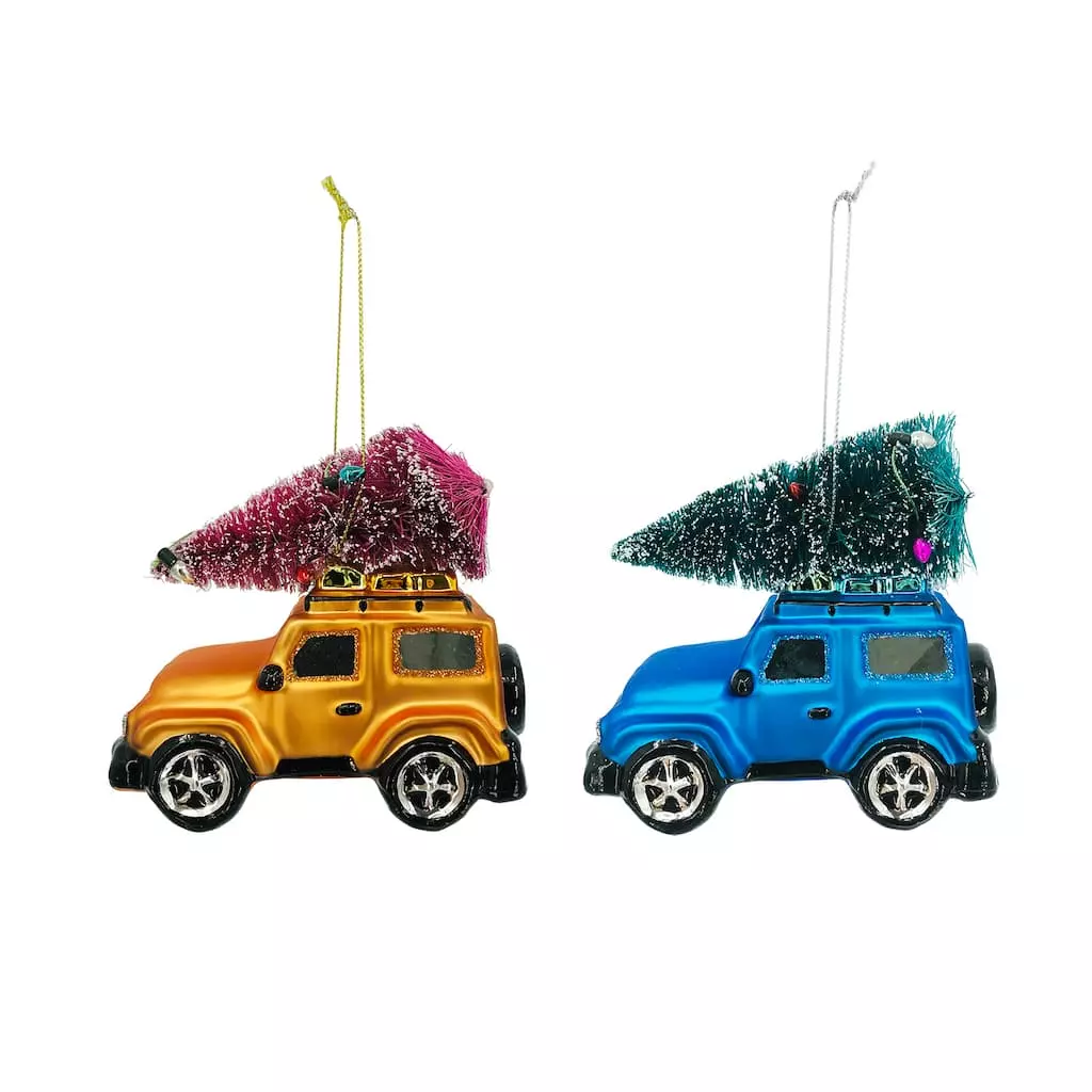 Outlet ๐ Assorted Glass Jeep with Tree Ornament by Ashland® ๐ฅ 3 Outlet ๐ Assorted Glass Jeep with Tree Ornament by Ashland® ๐ฅ