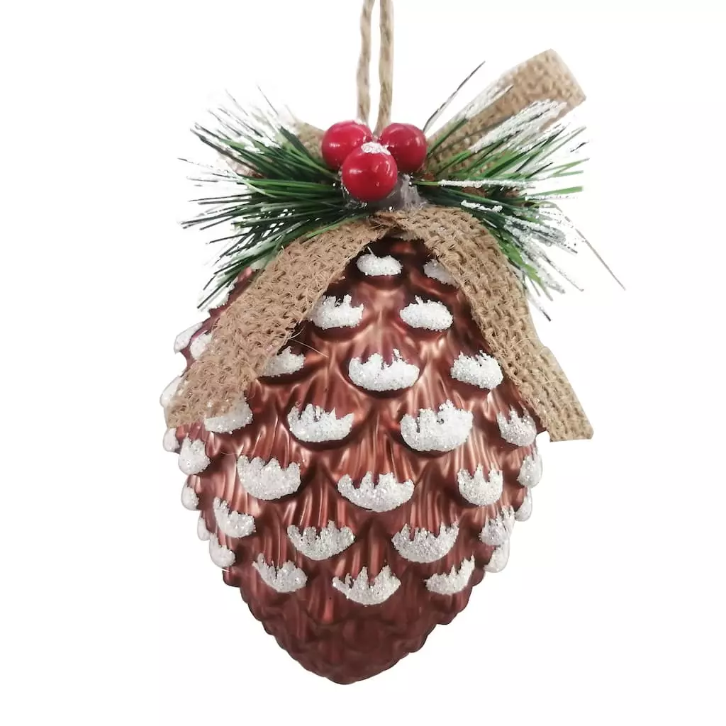 Cheap ⌛ 4.5" Glass Pinecone Ornament by Ashland® ❄ Christmas ✨ 3 Cheap ⌛ 4.5" Glass Pinecone Ornament by Ashland® ❄ Christmas ✨