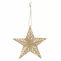 Budget โ 5.5'' Carved Wooden Star Ornament by Ashland® โญ