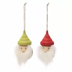 Wholesale 👏 Assorted 4.25'' Fluffy Gnome Wood Christmas Ornament by Ashland® 😀