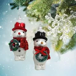 Buy 🌟 Assorted Glass Vintage Snowman Ornament by Ashland® ❤️ -Ashland Online Store 10698388 2