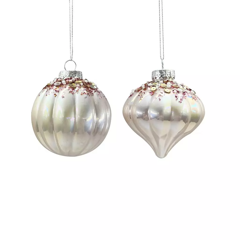 Wholesale โจ Assorted Glass Pink Beaded Onion Ornament by Ashland® ๐ 4 Wholesale โจ Assorted Glass Pink Beaded Onion Ornament by Ashland® ๐ - Image 2