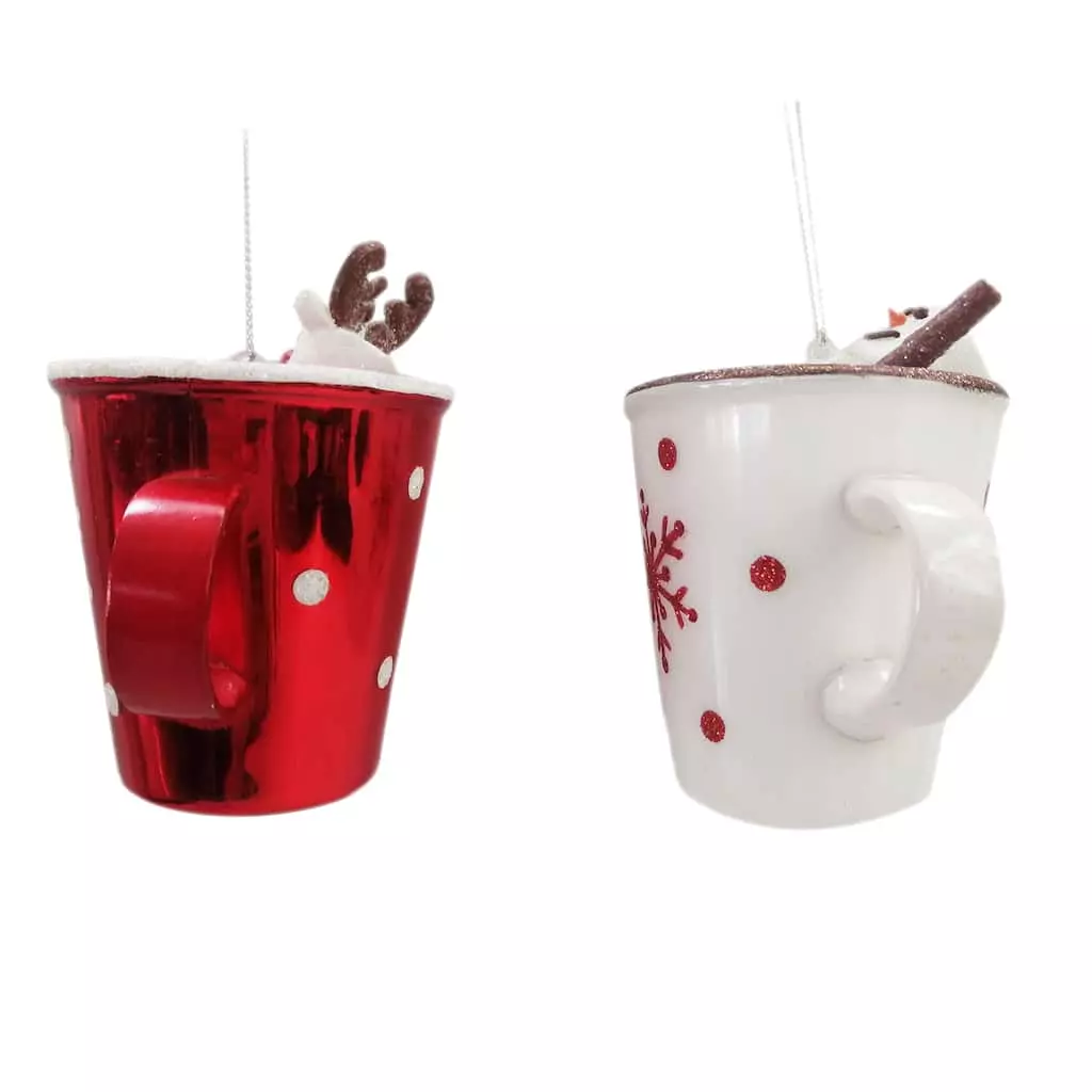 Wholesale โค๏ธ Assorted Glass Hot Cocoa Mug Ornament by Ashland® ๐ 4 Wholesale โค๏ธ Assorted Glass Hot Cocoa Mug Ornament by Ashland® ๐ - Image 2
