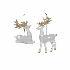 Brand new ❤️ Assorted Clear & Glittery Gold Deer Ornament by Ashland® ⌛