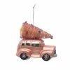 Best Pirce ⭐ 4.8'' Pink Car with Tree Glass ❄ Christmas Ornament by Ashland® 🤩